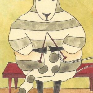 Dash - Single Knitting Sheep (14.5" x 20.25")