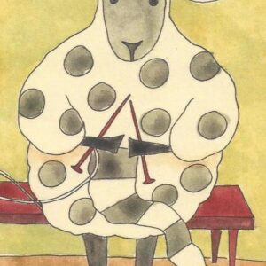 Dot - Single Knitting Sheep (14.5" x 20.25")