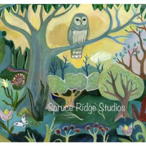 Owl In The Forest (32.25" x 25")