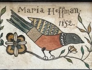 Fraktur Bird-Maria Hoffman (28" x 17.25")