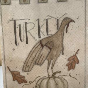 Turkey on a Pumpkin (16.5" x 21.25")